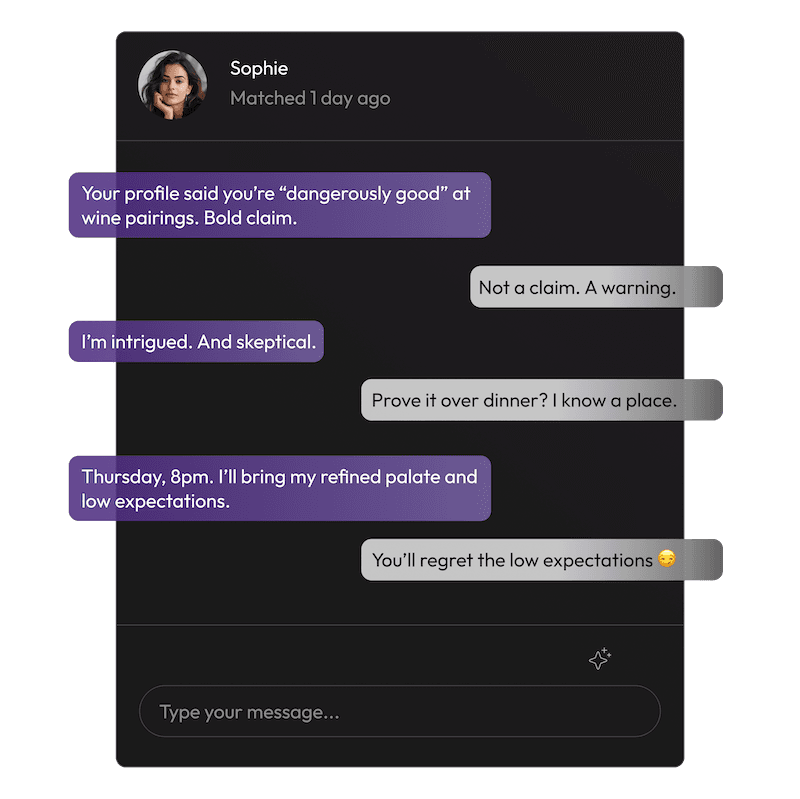 Dating conversation example